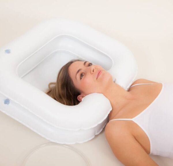 Deluxe inflatable shampoo ring